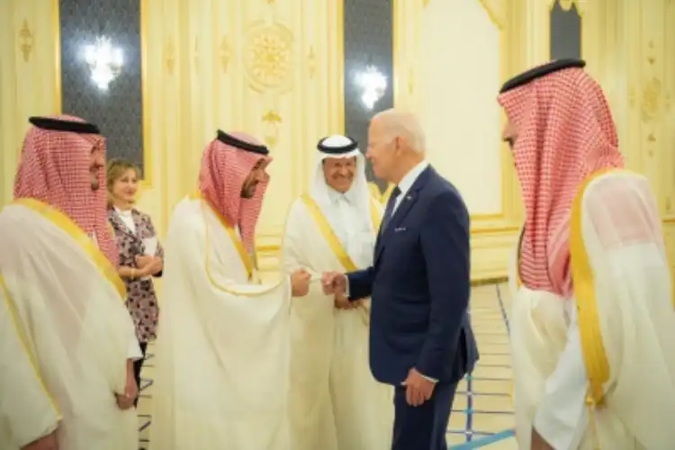 US President Joe Biden with the Saudi Crown Prince