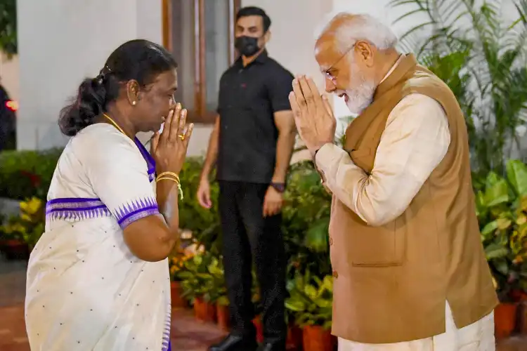 President Droupadi Murmu with Prime Minister Narendra Modi