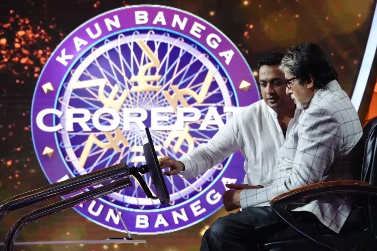 Actor Amitabh Bachchan with KBC Director Arun Sheshkumar