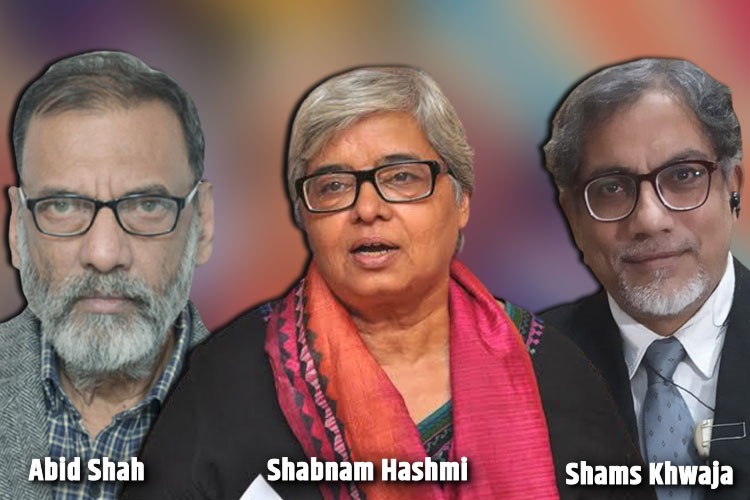 From L to R- Abid Shah, Shabnam Hashmi and Shams Khwaja