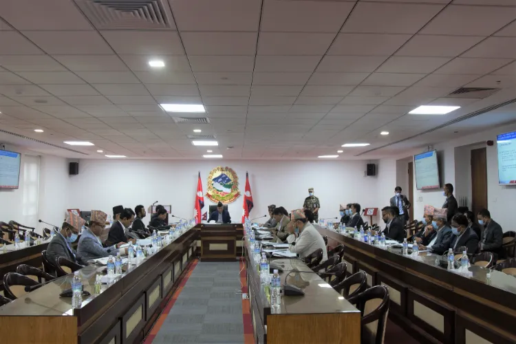 Nepalese PM Sher Bahadur Deuba at the Nepal Investment Board meeting