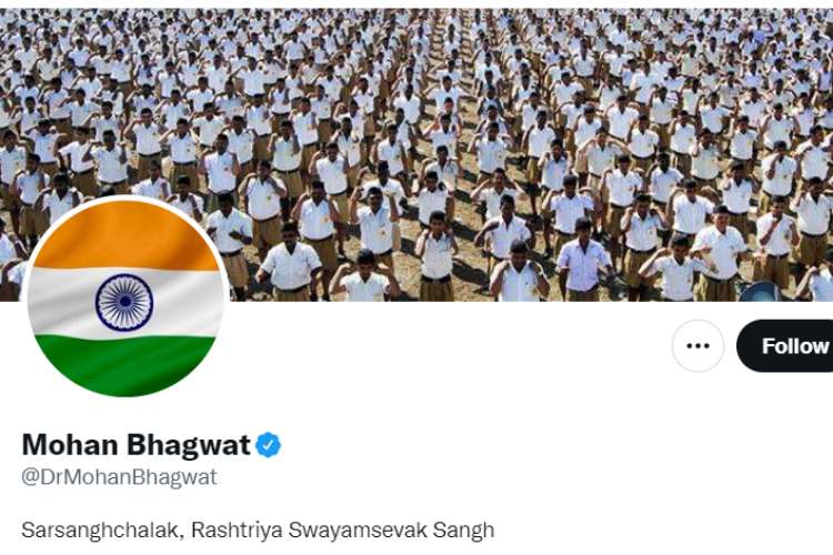 Twitter account of Mohan Bhagwat