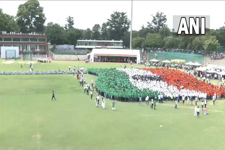 Guinness World Record For World’s Largest Human Formation Of Waving National Flag Created In Chandigarh