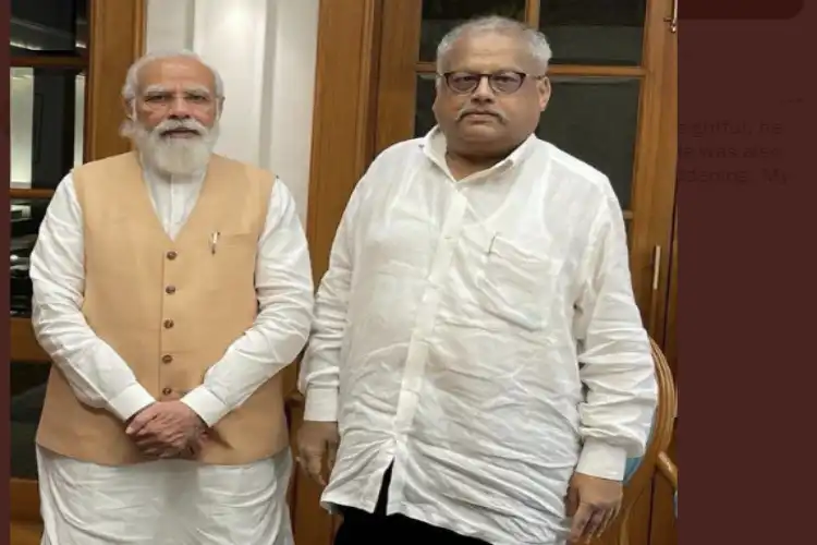 Prime Minister Narendra Modi with Bharat Jhunjhunwala