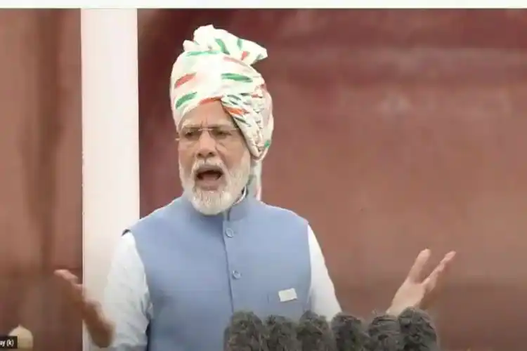 PM Modi delivering his I-Day speech