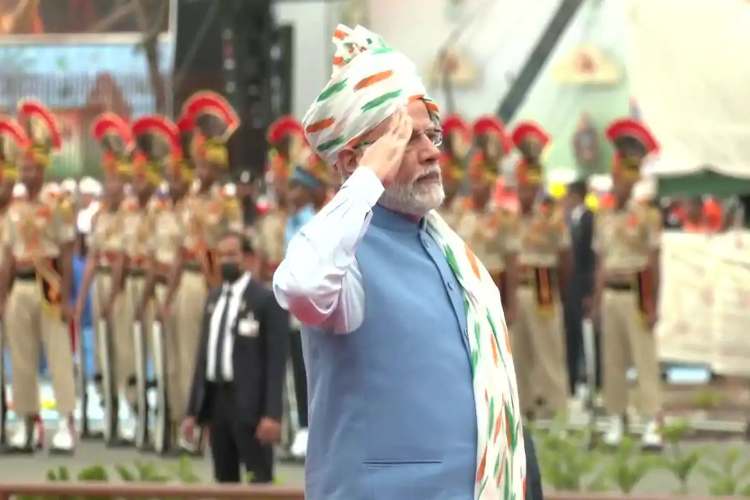 PM Narendra Modi at the Red Fort