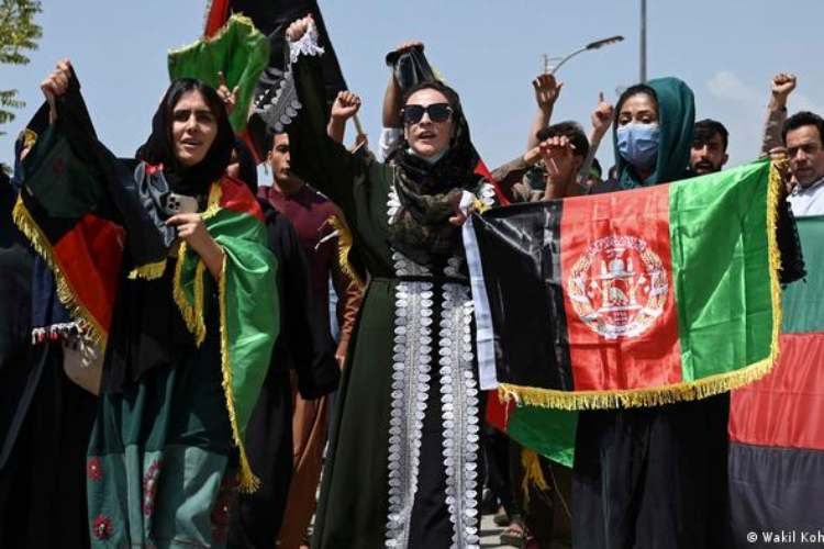 File image of Afghan women protesting in Kabul