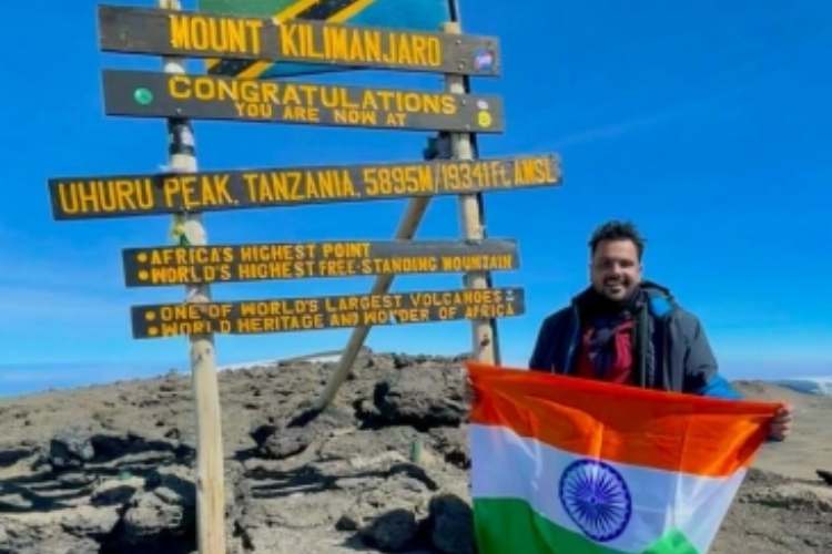 Gurjot Singh Kaler atop Mt Kilimanjaro