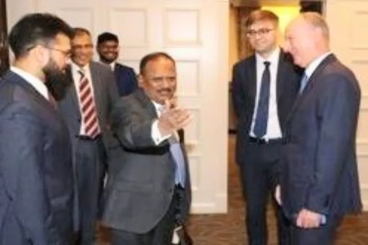 National security advisor Ajit Doval with Russians in Moscow