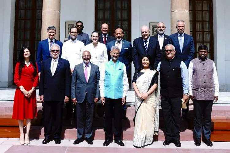 External Affairs Minister S. Jaishankar with envoys of Latin American and Caribbean countries