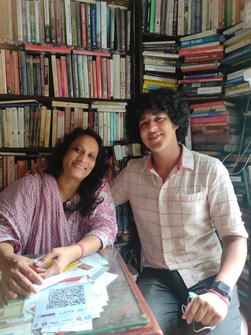 Abhinav Bhami with his mother