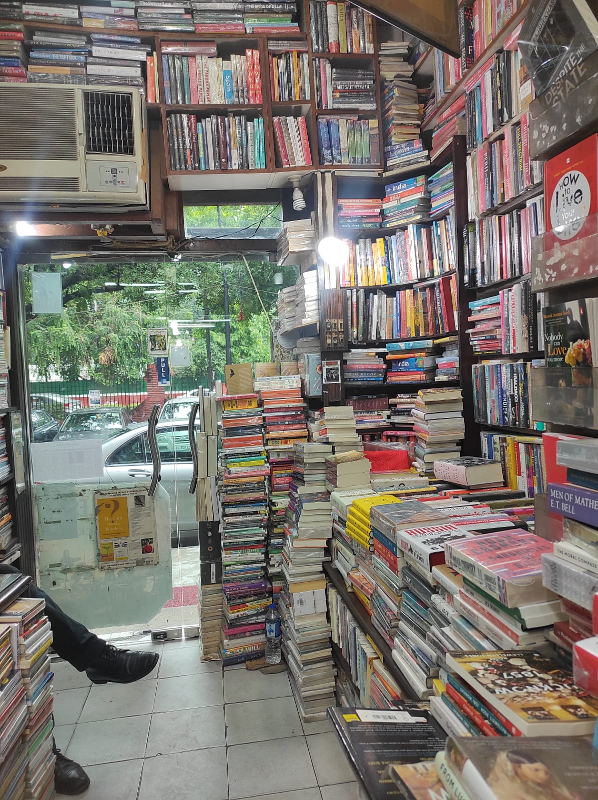rows of books in faqir chnad bookstore