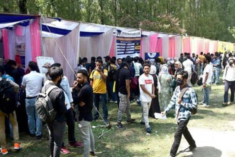 A job fair was organised in Srinagar for the unemployed youth of Kashmir