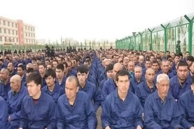 Uyghurs in a detention camp that the Chinese call reformative schools