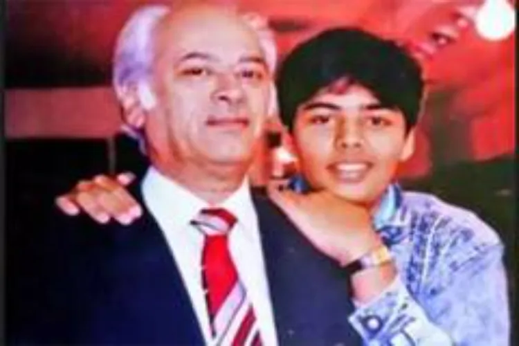 Karan Johar with his father Yash Johar