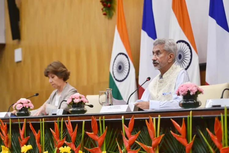 French Foreign Minister Catherina Colonna holding a joint Press conference with External Affairs Minister S. Jaishankar
