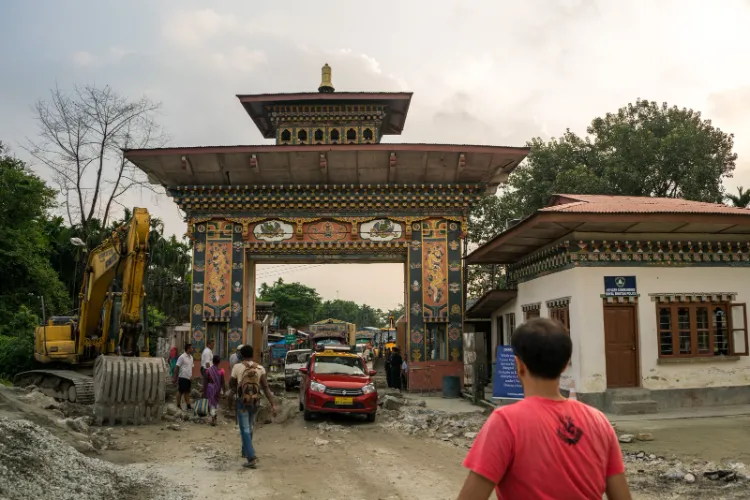 India-Bhutan border crossing at Gelephu