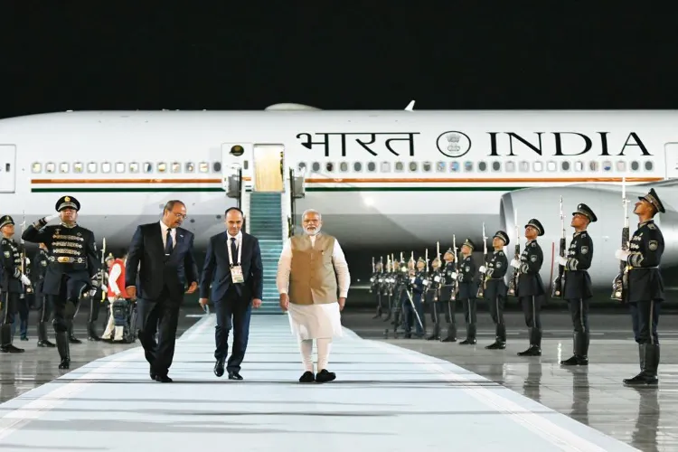 PM Narendra Modi arrives in Samarkand to a warm welcome by Uzbek PM Abdulla Aripov, Ministers among others