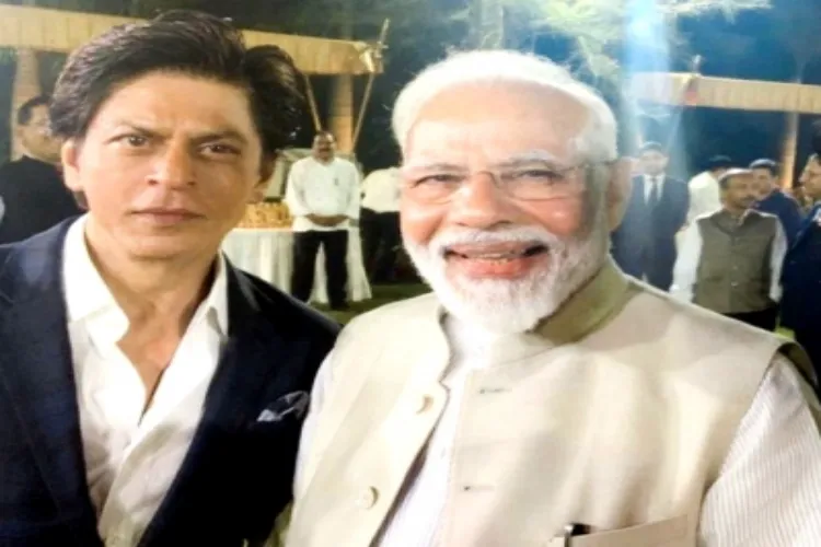Film star Shah Rukh Khan with Prime Minister Narendra Modi