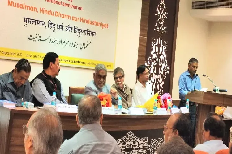 Speakers at a seminar of Khushro Foundation in Delhi