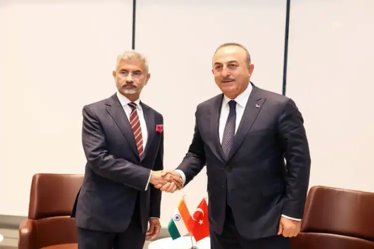 External Affairs Minister Dr S Jaishankar meeting his Turkish counterpart Mevlut Cavusoglu 