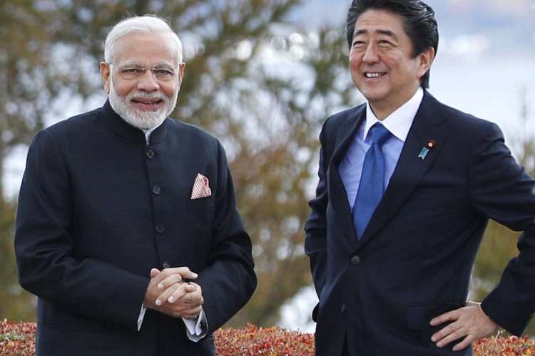 File image of PM Modi with Shinzo Abe