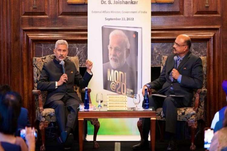 EAM S Jaishankar during the book discussion event on Modi@20: Dreams Meet Delivery