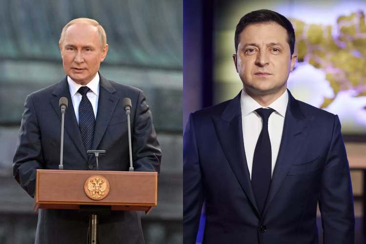 Russian President Vladmir Putin and Ukrainian President Zelensky