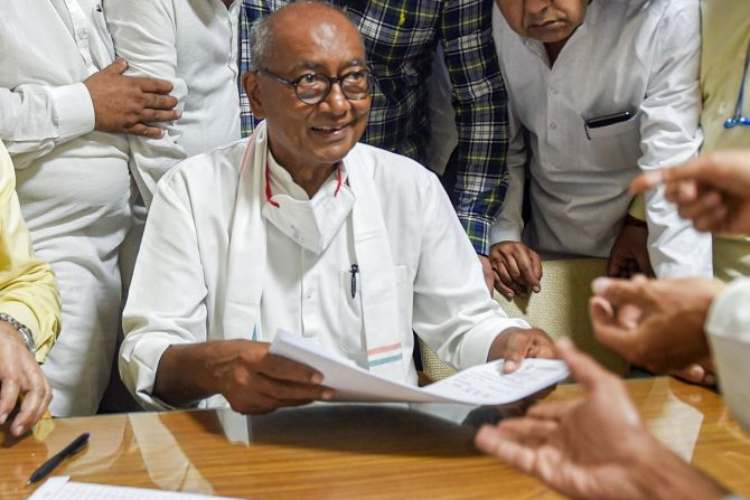 Digvijaya Singh had collected his nomination papers on Thursday
