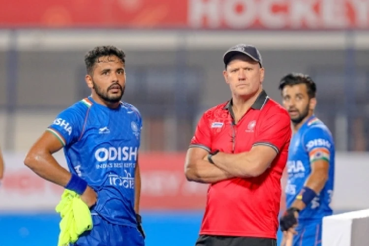 Indian Hockey team players with their coach