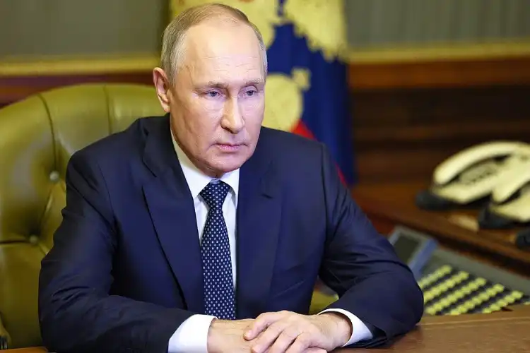 Russian President Vladimir Putin holding meeting with permanent members of security Council over Ukraine via video conferencing