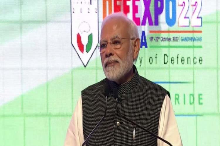 Prime Minister Narendra Modi at the 'DefExpo 2022'