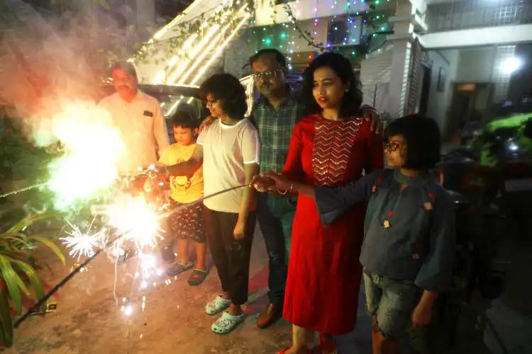 Children celebrating Diwali festival