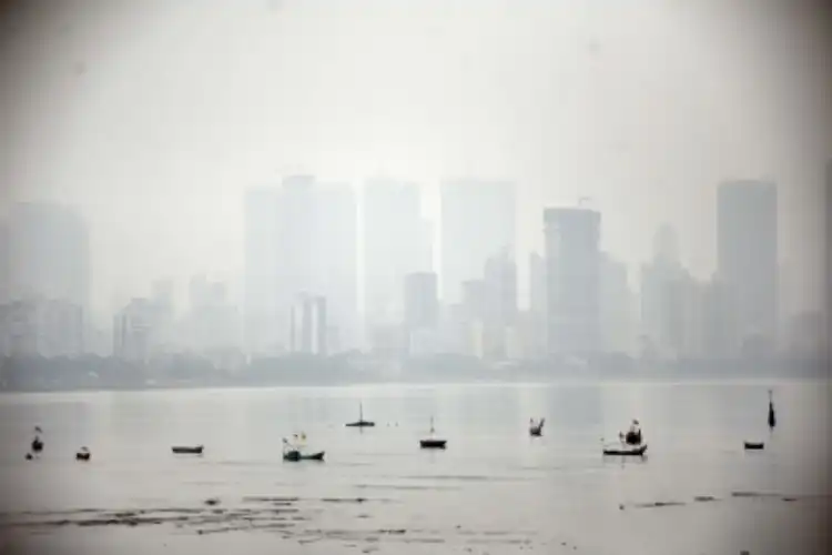 The hazy Mumbai skies