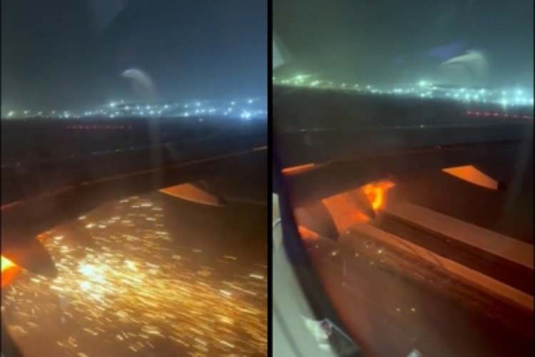 An Indigo flight aborted take-off after pilot noticed sparks in its engine