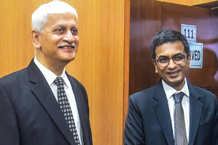 Chief Justice of India UU Lalit with CJI-designate Justice DY Chandrachud