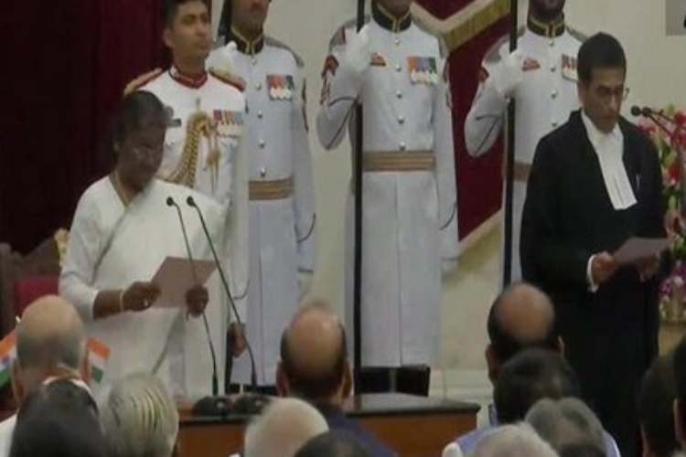 Justice DY Chandrachud being sworn-in as the 50th Chief Justice of India