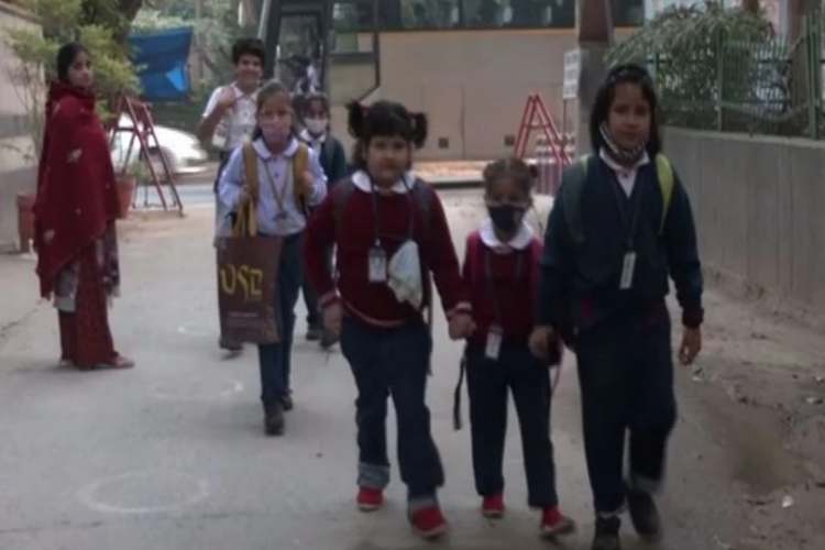 Primary schools reopened in Delhi on Wednesday