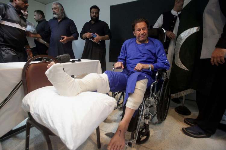 Imran Khan suspended his 'Long March' after being shot at on Thursday