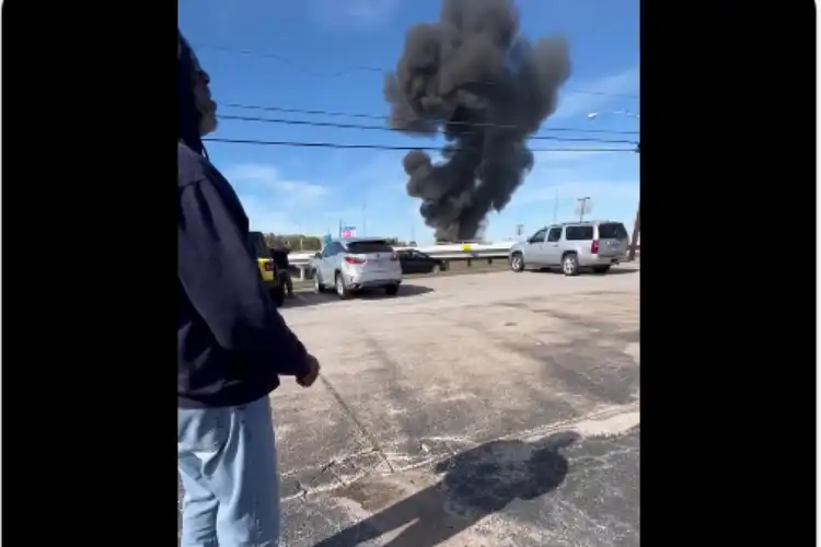 Video grab of the collision scene