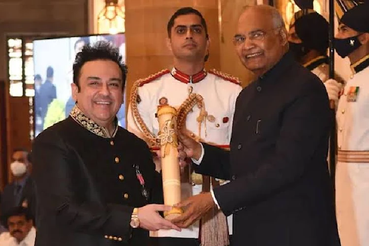 Adnan Sami receiving the highest civilian award Padma Shri 