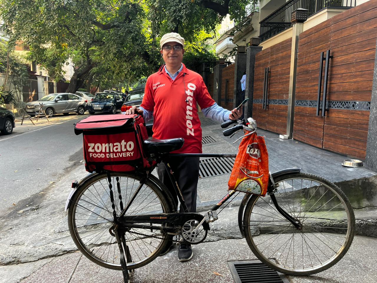 suman tiwari on bicycle