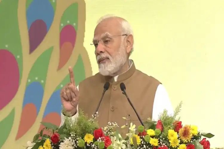 Prime Minister Narendra Modi addressing the third 'No Money for Terror' Ministerial conference in New Delhi