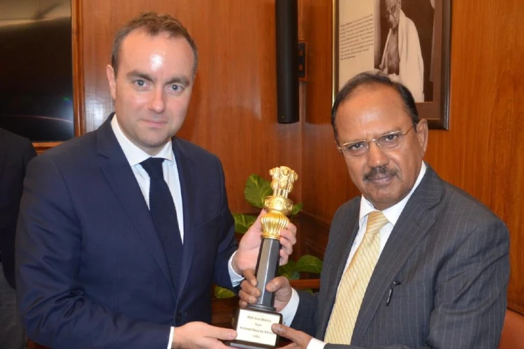 NSA Ajit Doval, KC with H.E. Mr. Sebastien Lecornu