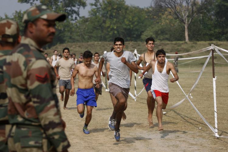 File image of an Army recruitment rally