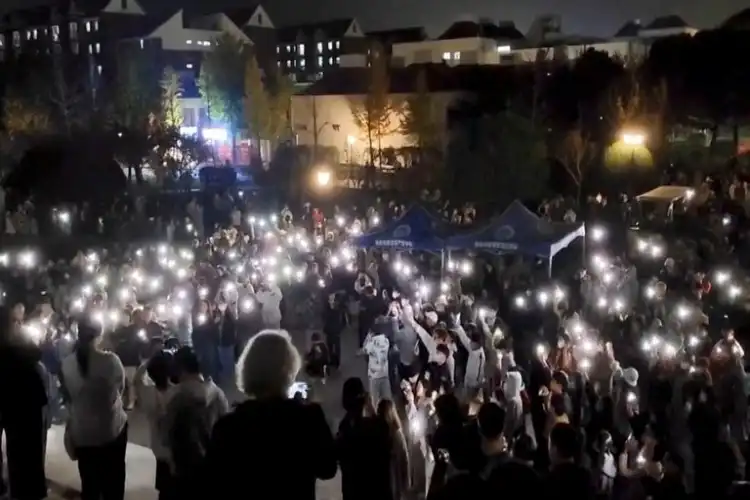 Protests in restive Xinjiang province where 10 persons died in a fire during Covid-19 lockdown (Twitter) 