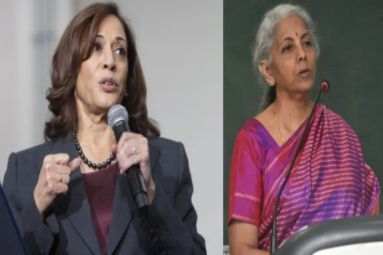 U.S. Vice President Kamala Harris and Union Finance Minister Nirmala Sitharaman