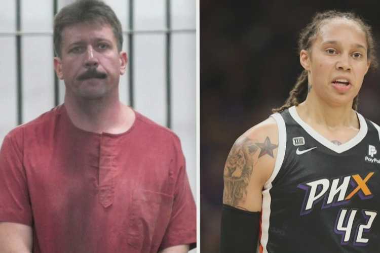 Viktor Bout (L) and Brittney Griner (R)