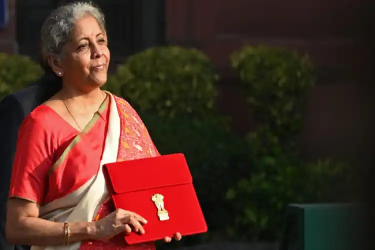 India's Finance Minister Nirmala Sithraman on her way to parliament to present the budget (File photo from PIB)