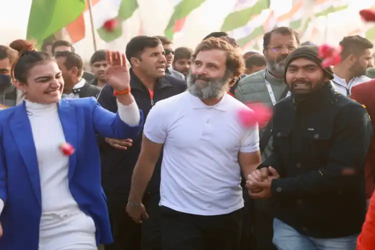 Rahul Gandhi during his Bharat Jodio Yatra in Haryana